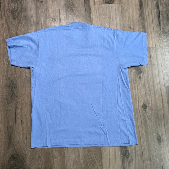 90s Vintage Georgia Peach Fruit Pop Culture Atlanta Tee Made in the USA - Mens L - Picture 9 of 9